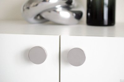 Furniture knob Dot 40 Polished stainless steel