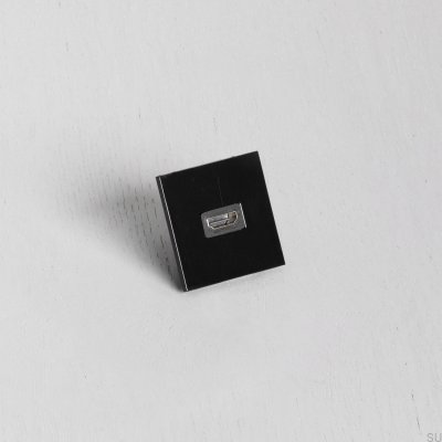 HDMI Socket Module for Euro Plate Black British Standard