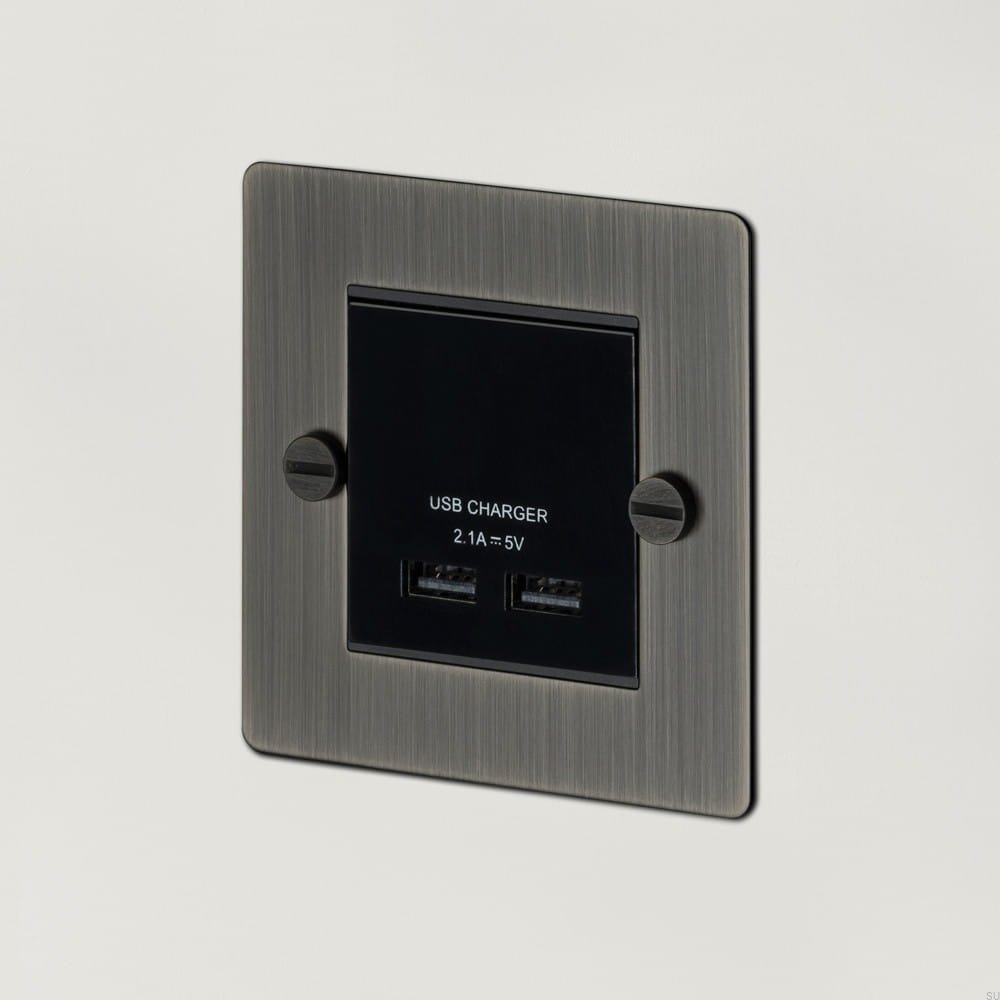 Euro Plate 1G z modułem USB