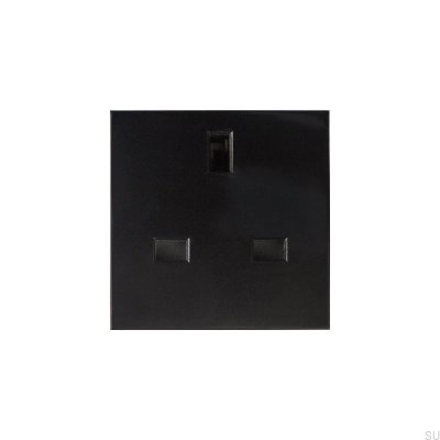13 Amp UK Module English Euro Plate Plug Black