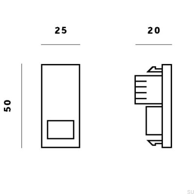 BT Slave Socket Module for Euro Plate Black British Standard