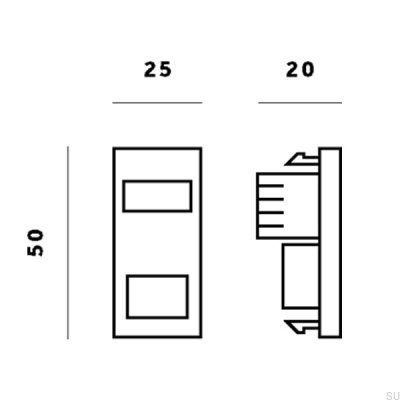 RJ45 CAT6 Jack Module for Euro Plate Black British Standard