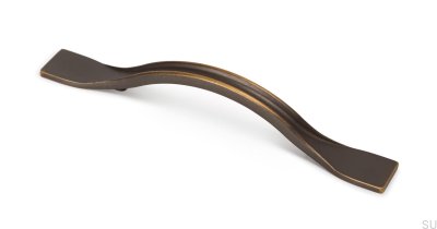 Raviolo 96 oblong furniture handle Antique gold