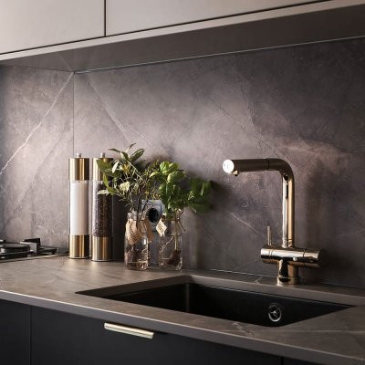 Edge furniture handle Lip 40 Polished Brass Unpainted