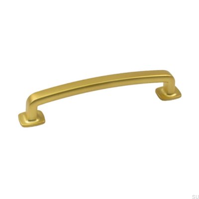 Retro 128 oblong furniture handle, brushed gold