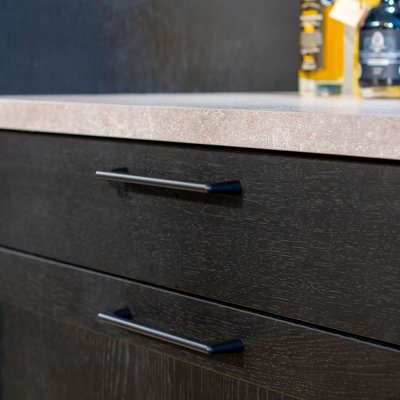 Studio 160 furniture handle. Metal black