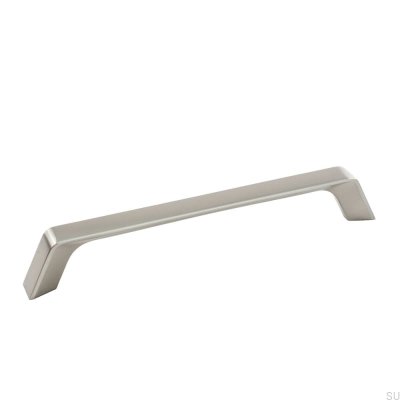 Oblong furniture handle Frank 160 Brushed silver