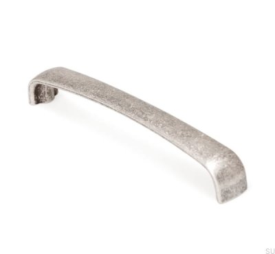 Oblong furniture handle Orion 128 Antique silver