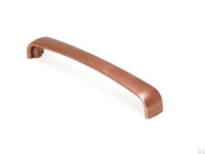 Oblong furniture handle Orion 128 Antique copper