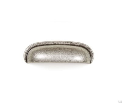 Aura 64 recessed furniture handle Antique silver