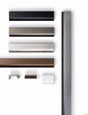 Ona 1440 Edge Furniture Handle Aluminum Silver Anodized