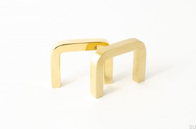 Furniture knob Thread 38 Brass Brushed Unpainted