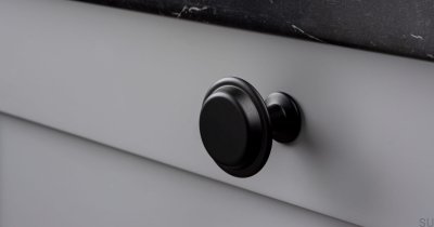 Furniture knob Land 40 Metal black