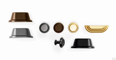 Land 64 shell furniture handle Metal black