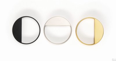 Round furniture handle Bau 64 Brushed nickel