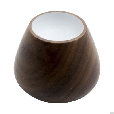 Furniture knob Flower Bud-34 Wooden, walnut, white