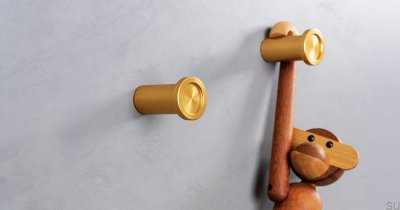 Round Gold Brushed Eco Wall Hanger