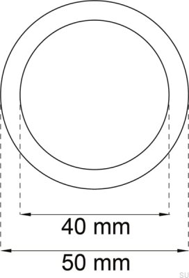 Recessed handle for sliding doors 200 Black (2 pieces)