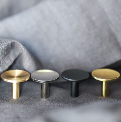 Furniture knob Sture 28 Brass Polished Lacquered