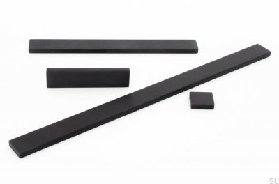 Clean Cut 128 Aluminum Black Furniture Handle