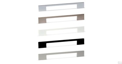 Elongated furniture handle Dino 160/192 Polished chrome