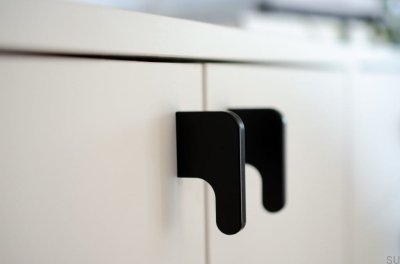 Furniture handle Soft Cut 55 Black aluminum