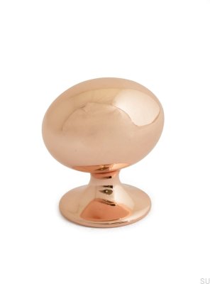 Victor furniture knob, polished copper
