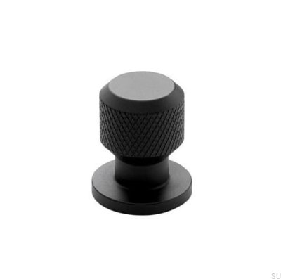 Manor Round furniture knob Metal black