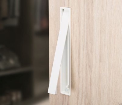 Recessed furniture handle Clos 128 Metal White