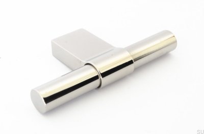 T-Bar Line Big 12 furniture knob, polished steel