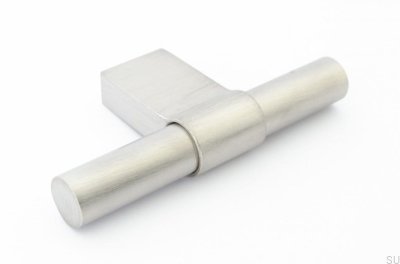 T-Bar Line Big 12 furniture knob, brushed steel