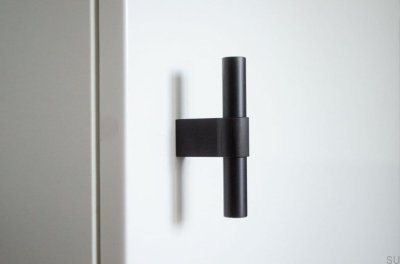 T-Bar Line Big 12 furniture knob Aluminum black