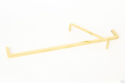 Elongated furniture handle Thread 320 Polished Brass Unpainted