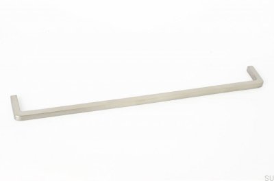 Elongated furniture handle Thread 320, Steel, Brushed