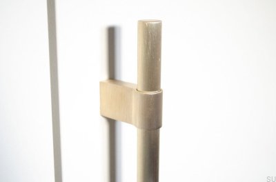Line Big 592 oblong furniture handle. Brass, Brushed, Unpainted