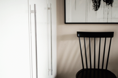 Lengthwise furniture handle Line Big 592 Polished Steel