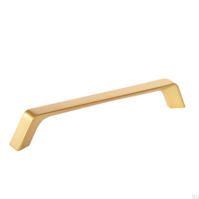 Oblong furniture handle Frank 160 Gold Brushed