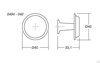 Furniture Knob Land 40 Antique Gray