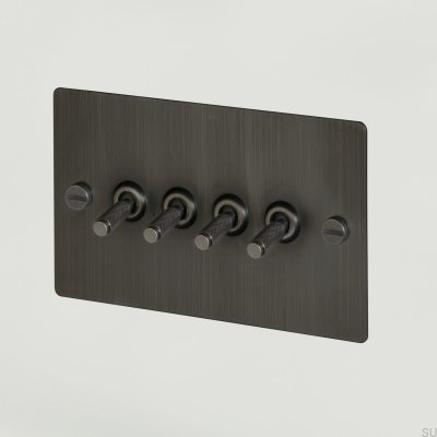 Cross 4G Four-way Switch, Burnt Bronze Brass, British Standard