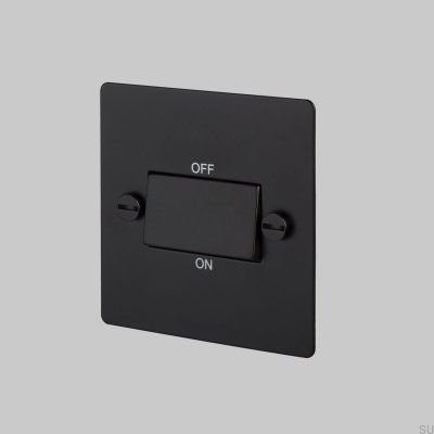 Fan Isolator Switch Steel Black British Standard