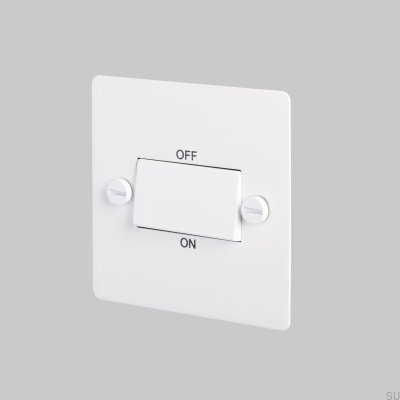 Fan Isolator Switch Steel White British Standard