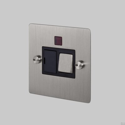 Fused Steel Silver British Standard Switch with Fuse