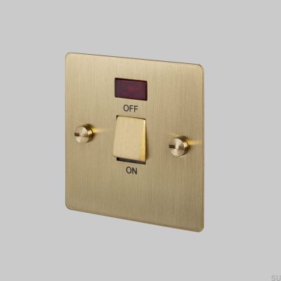 Double Pole Isolator Switch 20A Brass British Standard