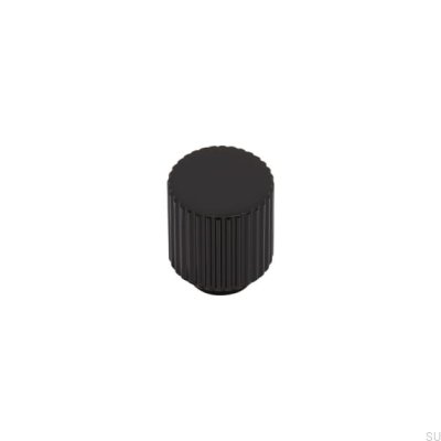 Helix Stripe Furniture Knob, Metal Black
