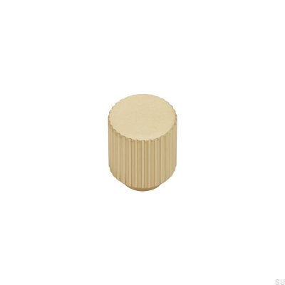 Helix Stripe furniture knob in Brushed Gold