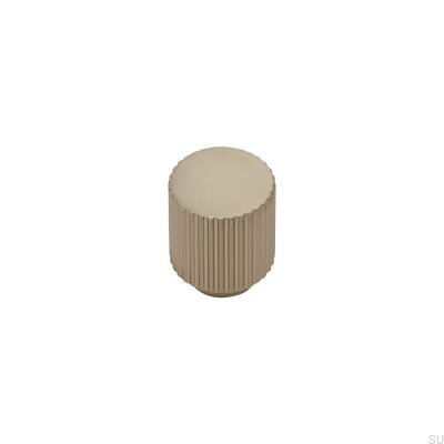 Furniture knob Helix Stripe Silver Metal Brushed (Inox Look)