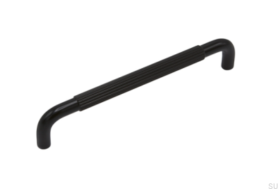 Helix Stripe 160 oblong furniture handle Aluminum Black
