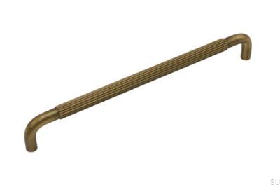 Helix Stripe 224 oblong furniture handle Antique bronze