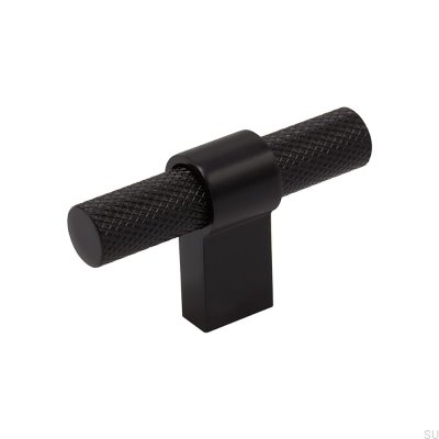 Furniture knob T-Bar Helix Metal Black