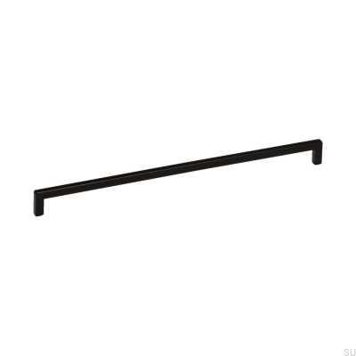 Elongated furniture handle 0143 320 Black Metal